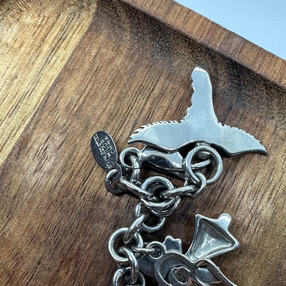 Milor Stainless Steel  Charm Bracelet with 8 Angel and Star Charms - Picture 4 of 7